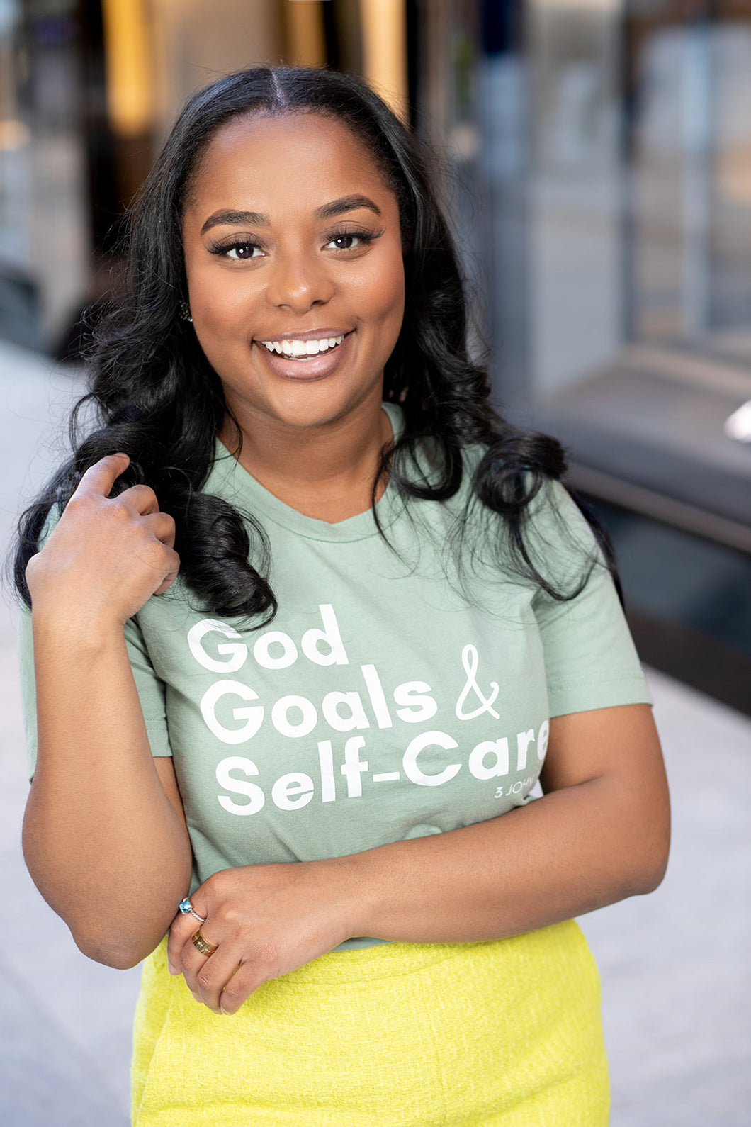 God Goals & Self-Care Tee - Mint